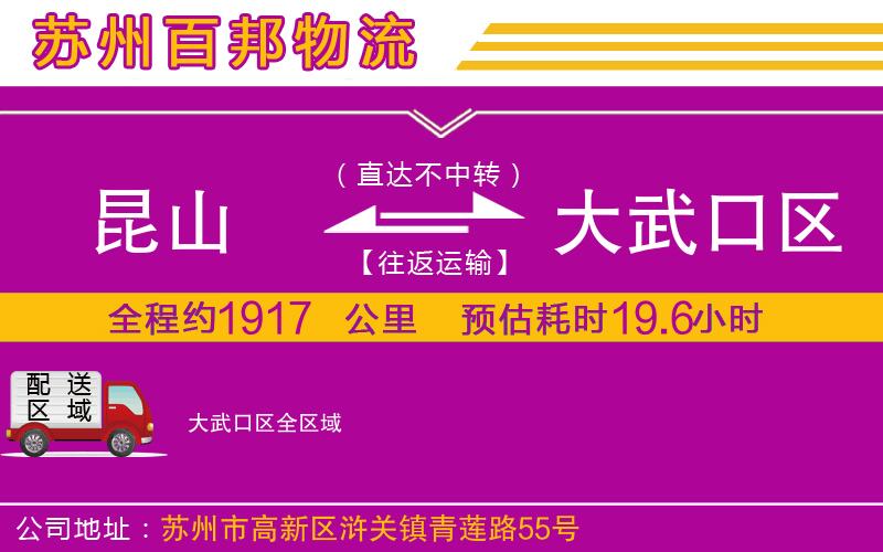 昆山到大武口区物流公司